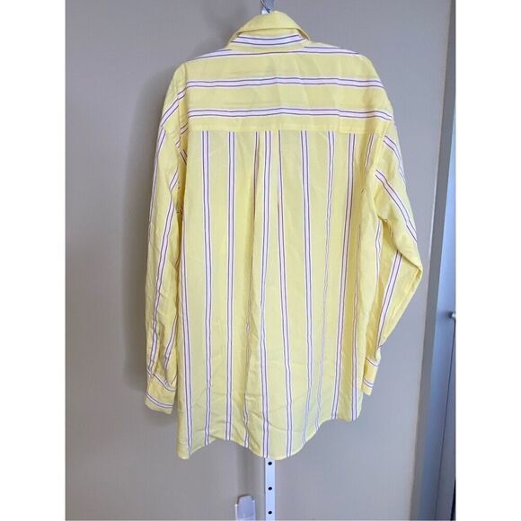 Closed NWT Button Down Shirt with Pocket in Yellow Orchid Size S - Picture 4 of 10